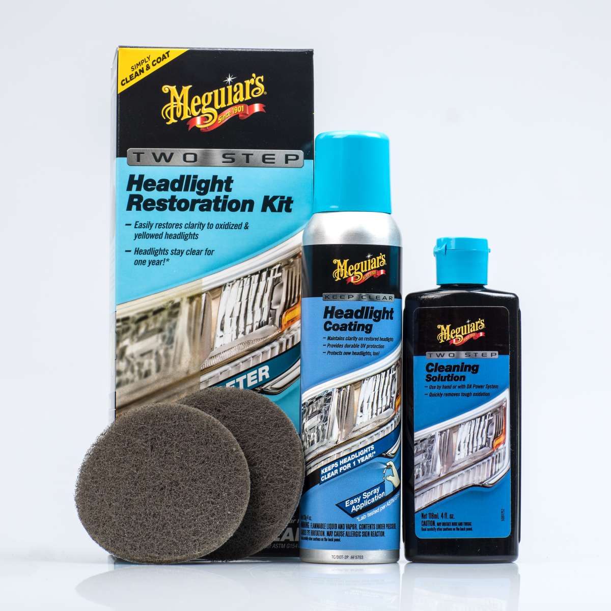  Meguiar's Perfect Clarity Two Step HeadLight Restoration Kit