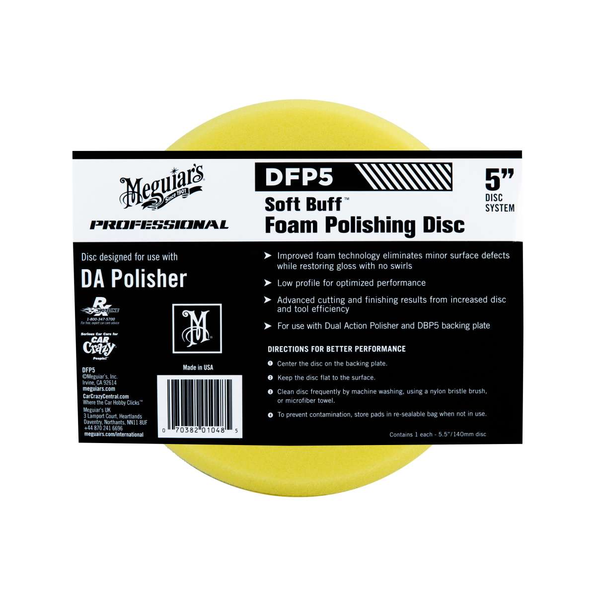  Meguiar's Soft Buff Foam Polishing Disc 5"