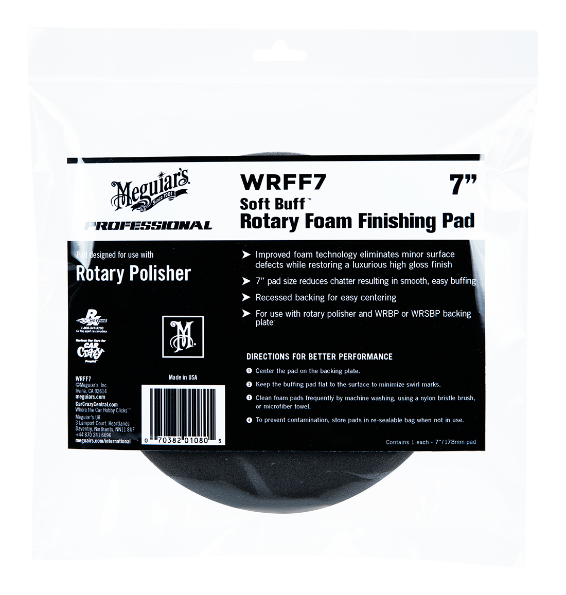  Meguiar's Soft Buff Roatry Foam Finishing Pad