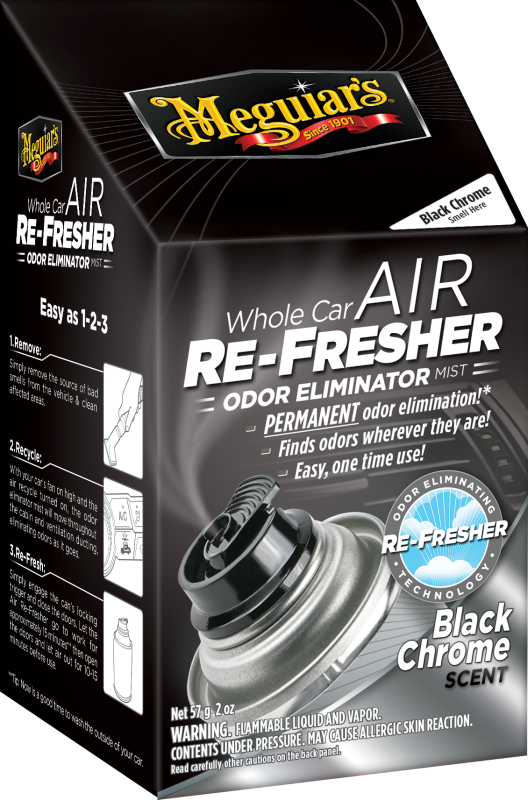 Meguiar's Whole Car Air ReFresher Odor Eliminator Black Chrome