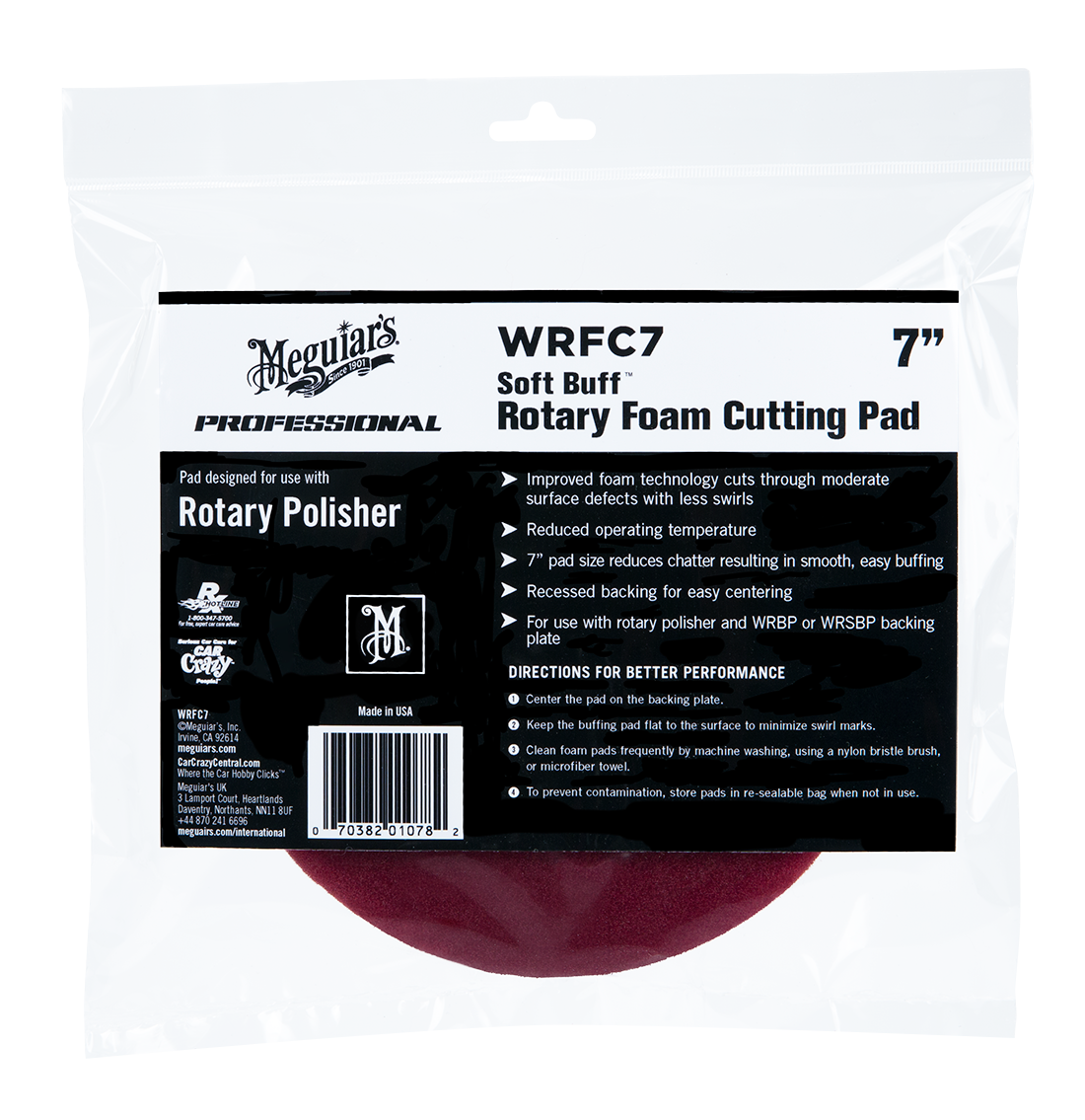  Meguiar's Soft Buff Rotary Foam Cutting Pad