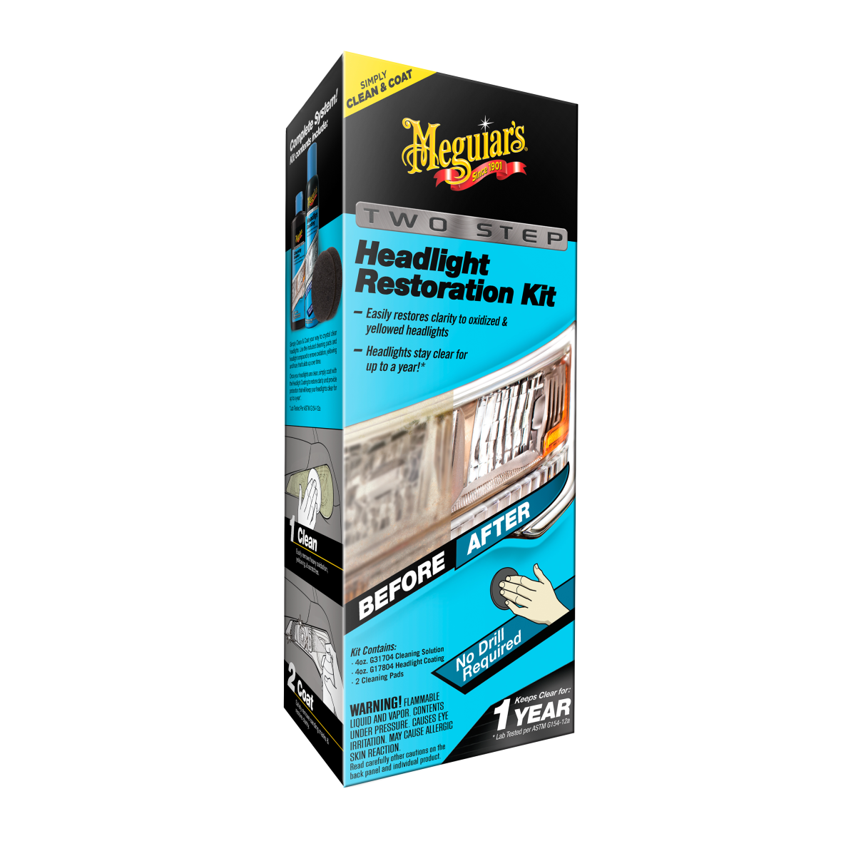  Meguiar's Perfect Clarity Two Step HeadLight Restoration Kit
