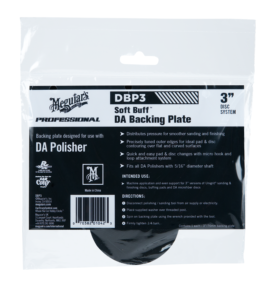  Meguiar's Soft Buff DA Backing Plate 3"