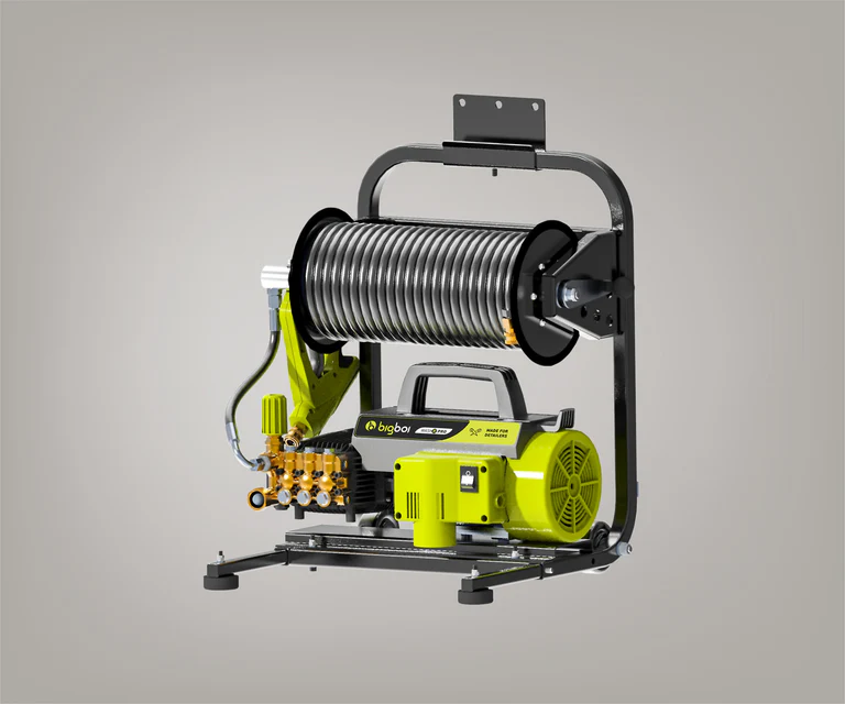  Bigboi Wall Mount 2 in 1 Wheelbase & Reel for Hose