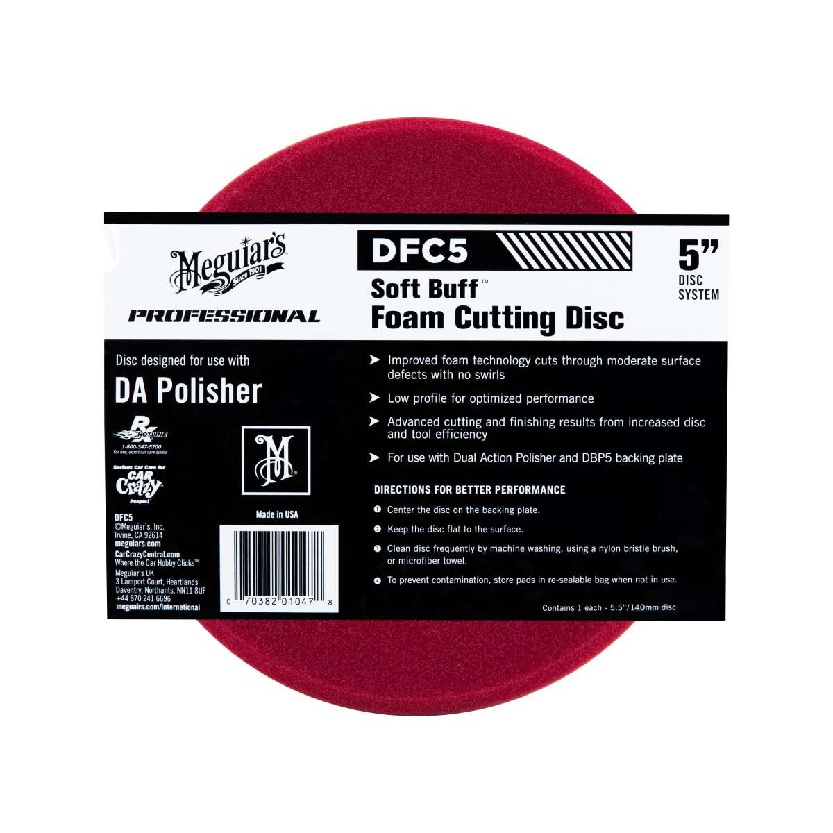  Meguiar's Soft Buff Foam Cutting Disc 5"